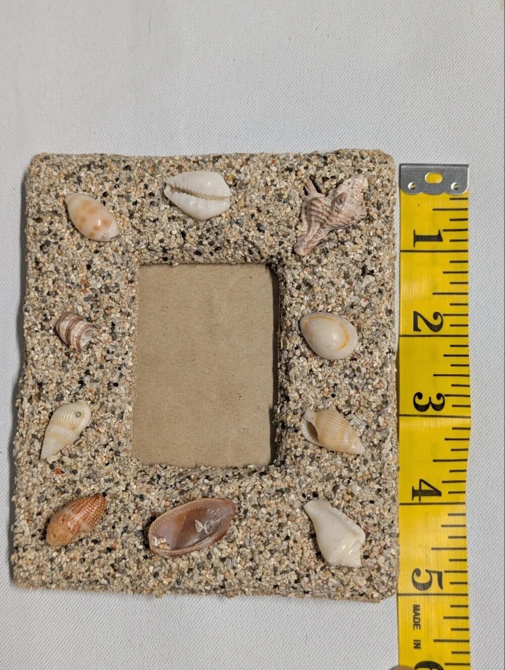 Seashell + Sand Picture Frame Decorative Photo Frame 4.5